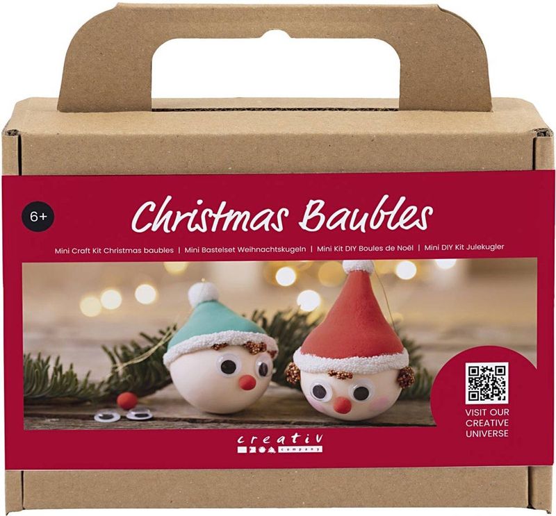 Creativ Company - Hobbyset - Kerstballen Boetseren - Rood en Groen - DIY