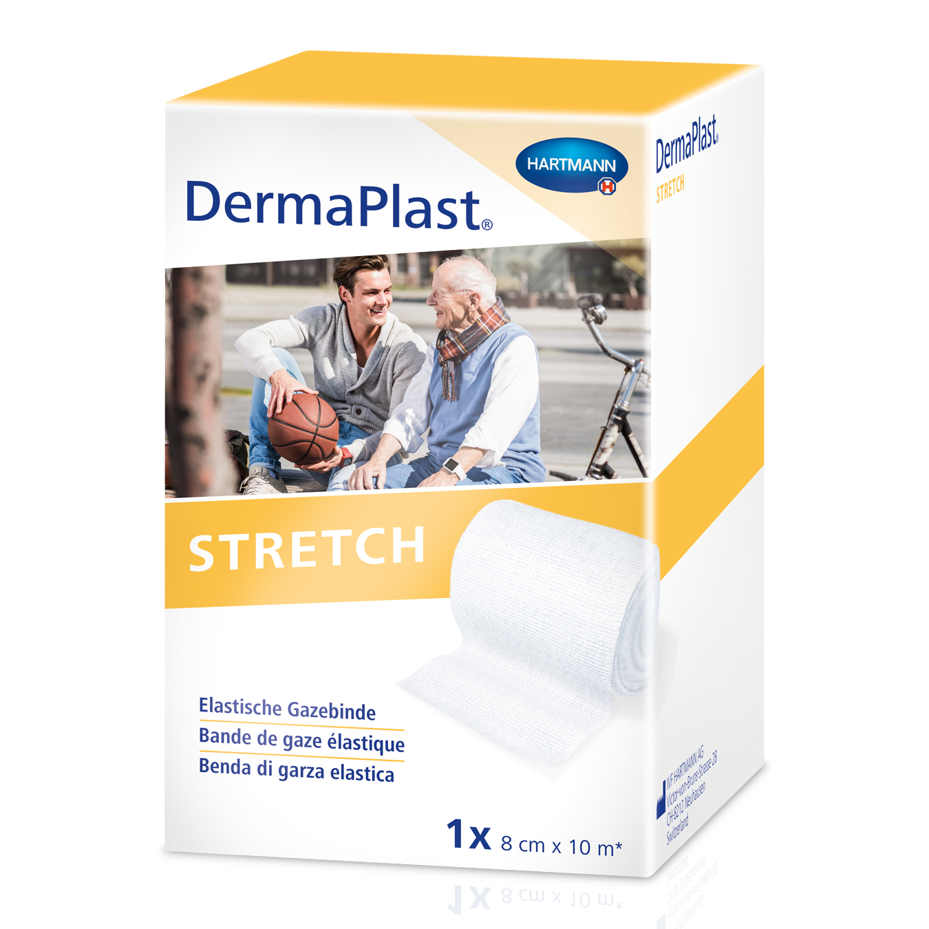 DERMAPLAST Stretch elatische Gazebinde 8cmx10m weiss 1 Stk