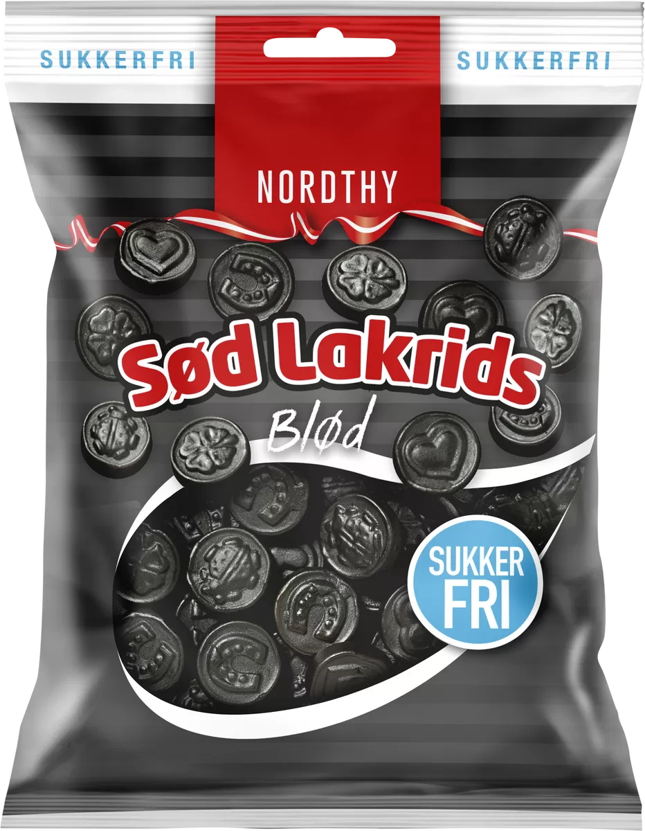 Nordthy Sukkerfri Sød Lakrids - 75 g