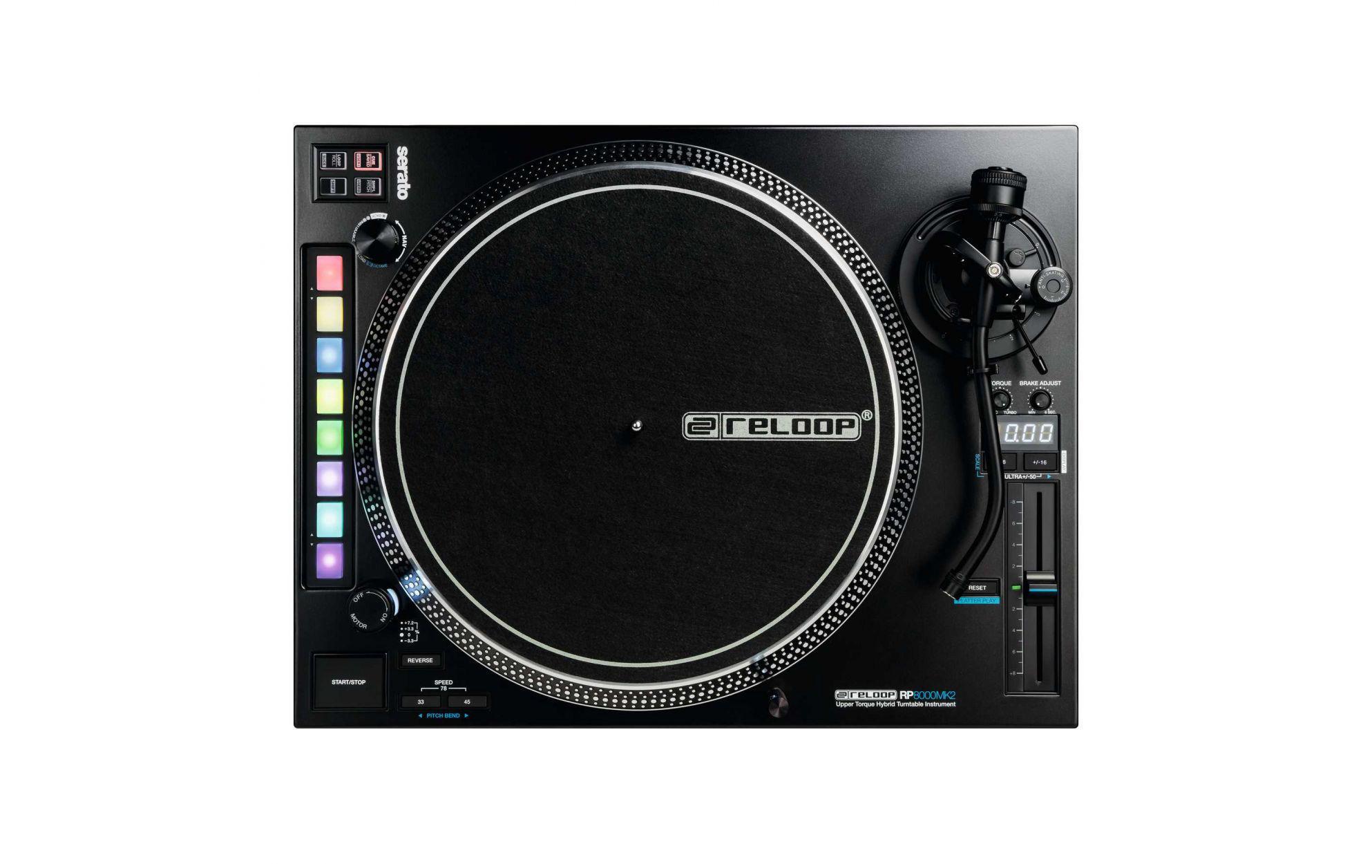 Plattenspieler RP-8000 MKII Schwarz<br>DJ-Plattenspieler mit nahtloser Integration in Serato DJ Pro