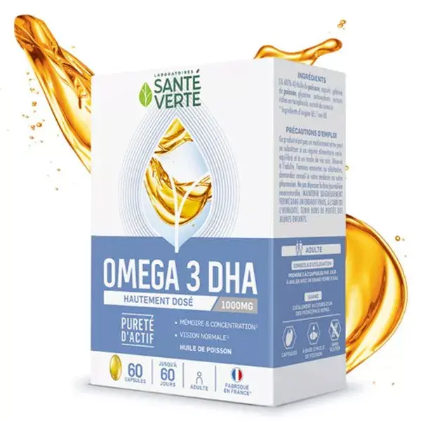 Pacote Santé Verte Cognisciences e Ômega 3 DHA para Memória e Concentração