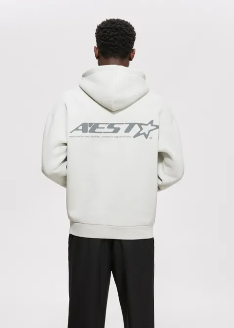 Hoodie met print grijs (GRS.L)