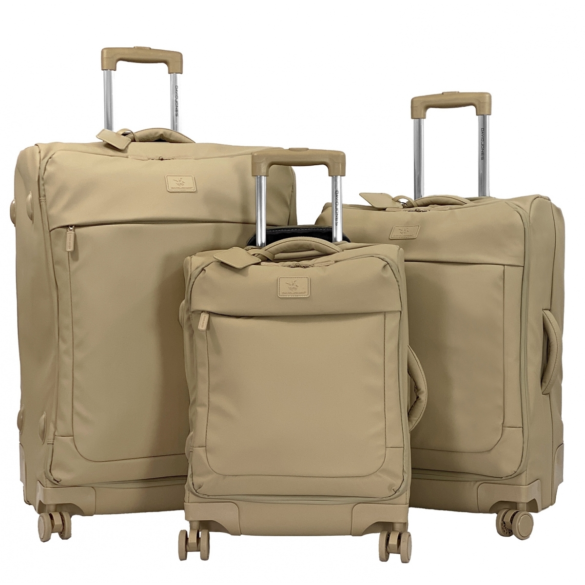 David Jones Lot de 3 valises souples dont 1 valise cabine David Jones