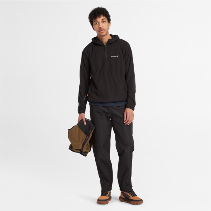 Moletom com capuz Polartec Fleece para homens na cor preta