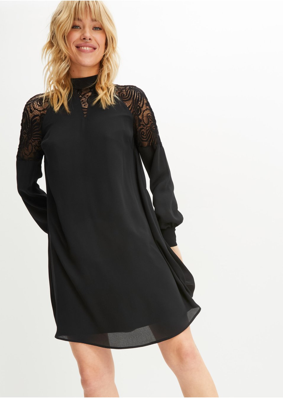 Robe-tunique à dentelle