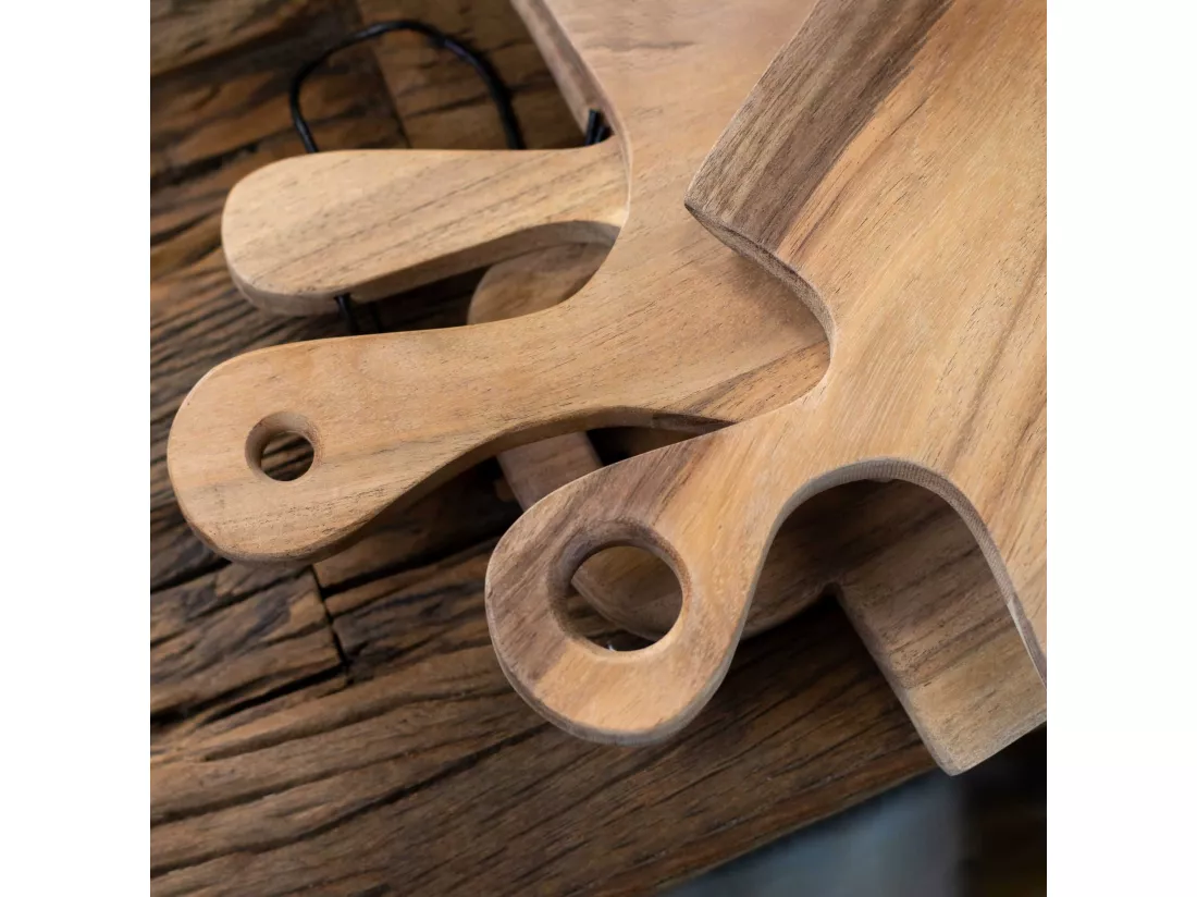 Novastyl - Planche A Decouper Wood En Bois D'acacia 55x24cm