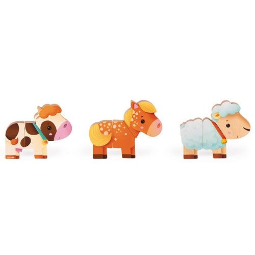 Janod grappige magneten boerderijdieren