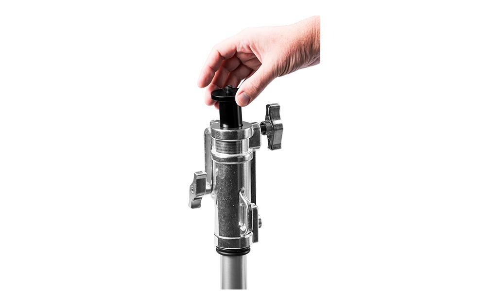 Adapter Rock Solid Baby BallheadVerwandeln Sie Ihr Lichtstativ in eine Kamerastütze