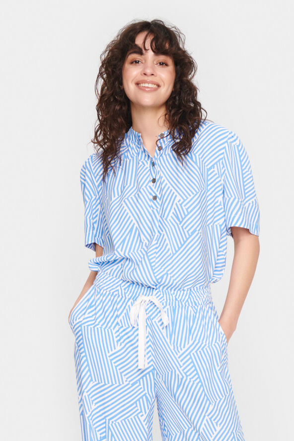 Saint Tropez ElyseSZ Blouse Milky b. braided stripes