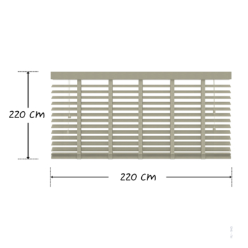 KARWEI houten jaloezie 50 mm leem (kleurnr. 945) 220x220 cm (bxh)