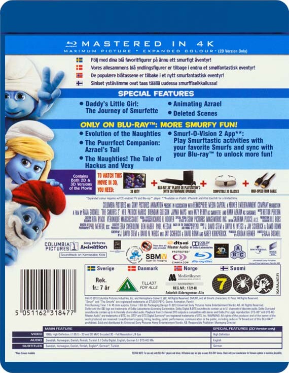 Smølferne 2 - 3D Blu-Ray