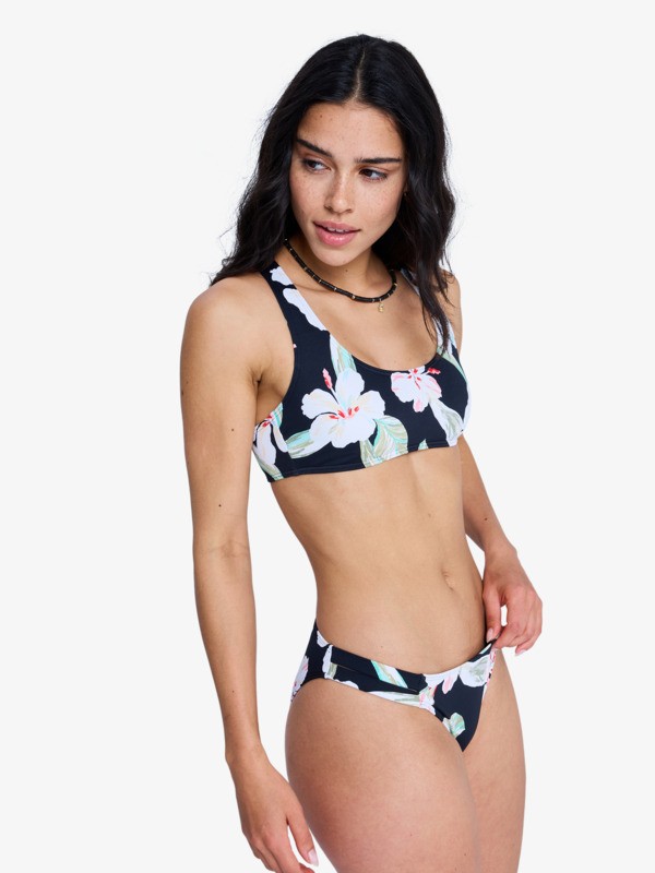 Printed Essentials Athletic Bra Haut de bikini bralette Noir Femme