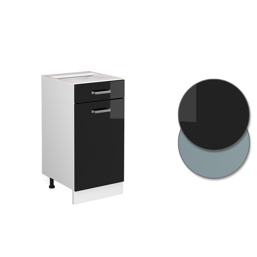 Vicco Schubunterschrank Küchenschrank R-Line Solid Weiß Blau Grau 40 cm modern