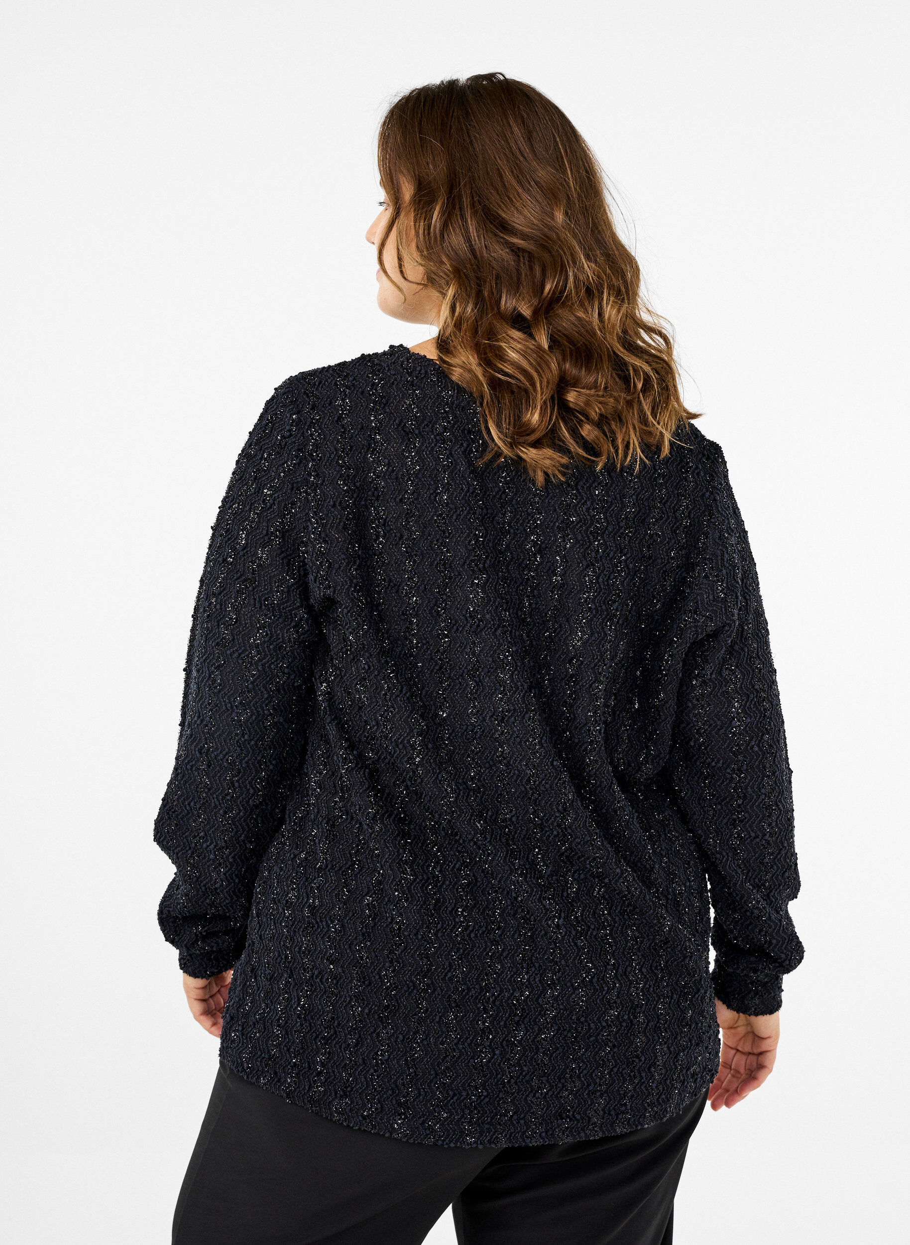 Bluse med glimmer struktur