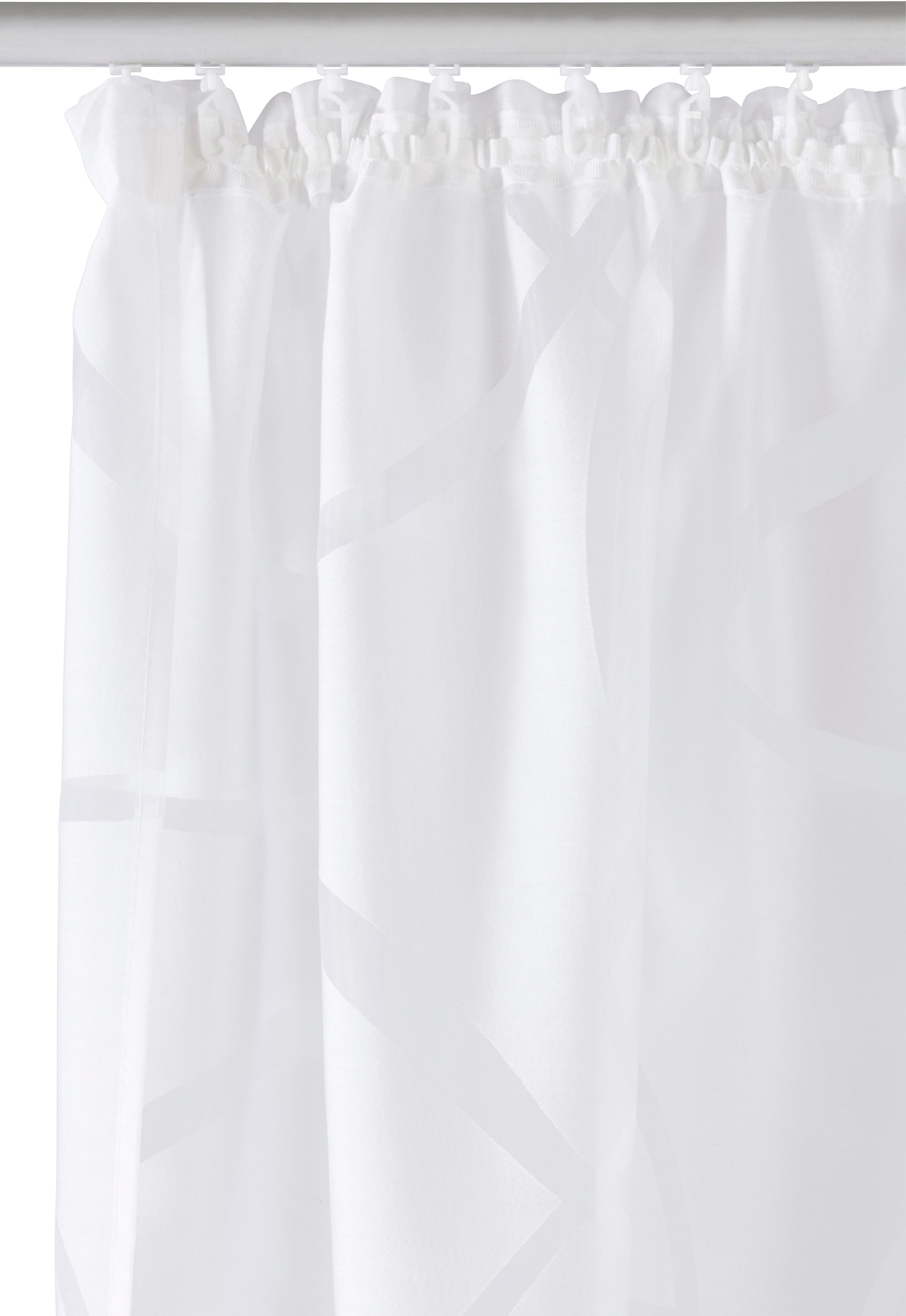 Bruno Banani Gardine »Tilo« Kräuselband 1 Stk. tlg. transparent, Ausbrenner, gewebt, verschiedene Grössen,