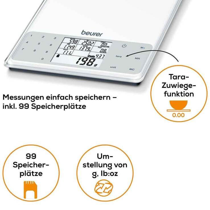 Beurer DS61 Nährwert Analysewaage, 1 St
