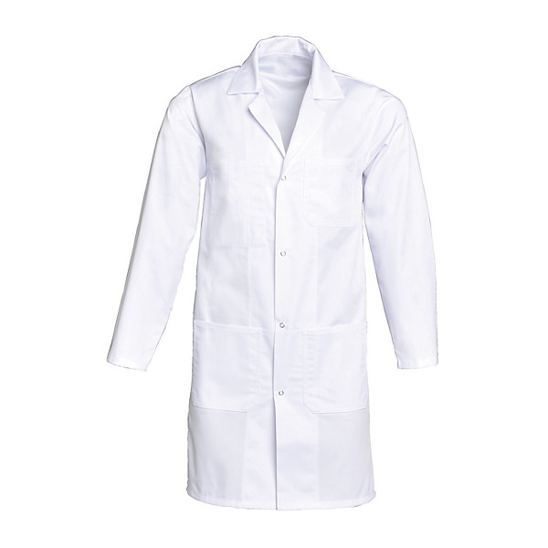 Blouse homme manches longues polycoton blanc, taille 60 / 62