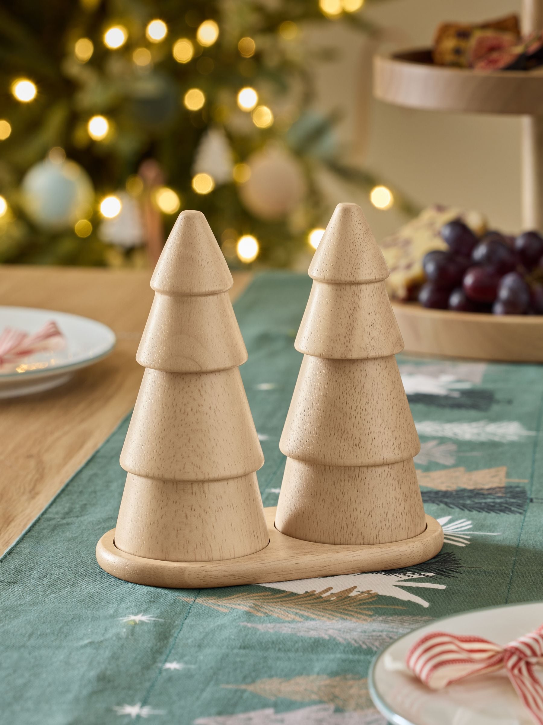 Kerstmisboom-houtmolens met Dienblad