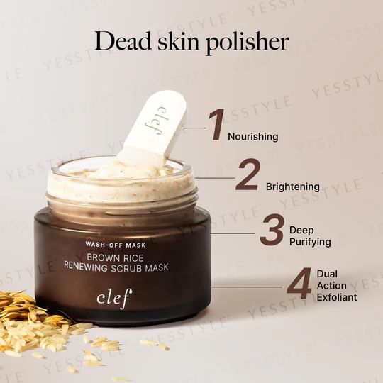 sleutel - Bruine rijst vernieuwend scrubmasker