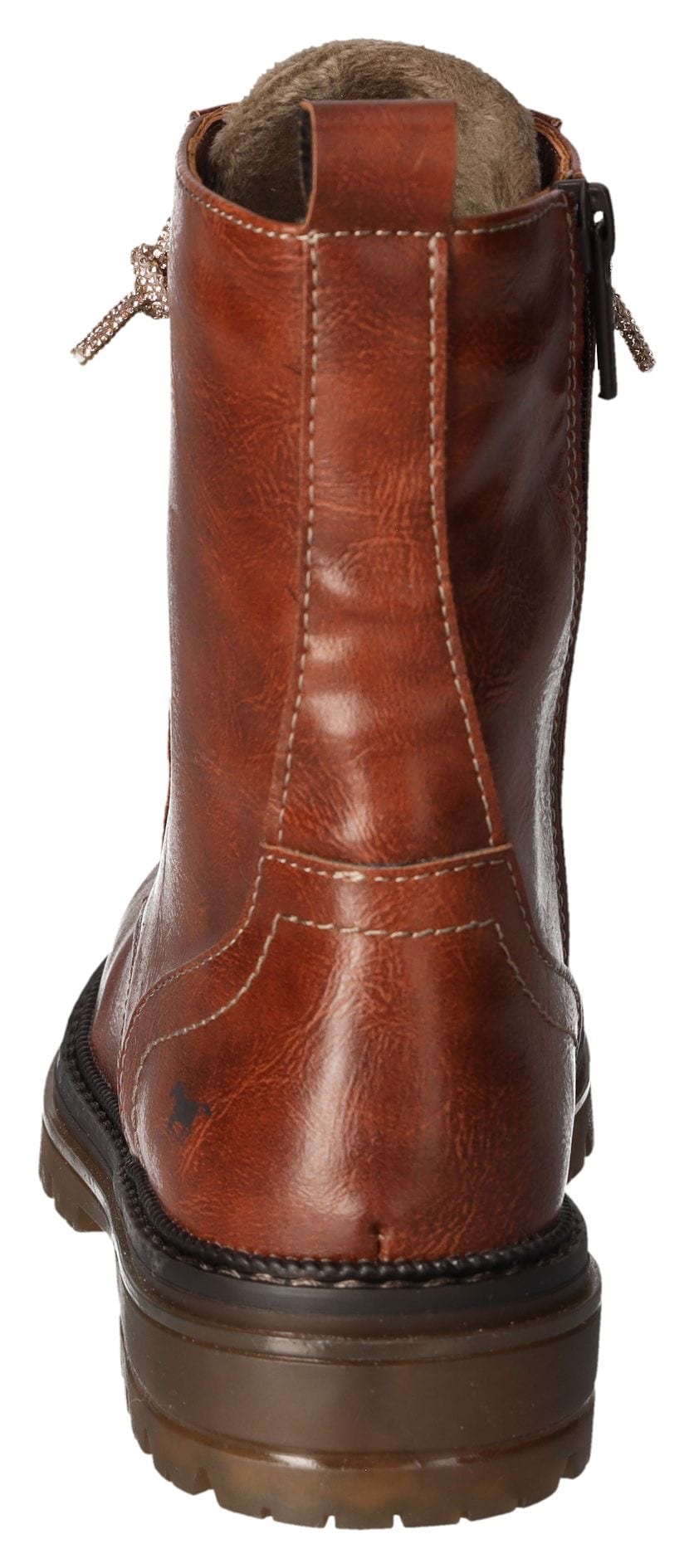 Mustang Shoes Schnürboots  , Stiefelette, Blockabsatz, mit praktischem Reissverschluss
