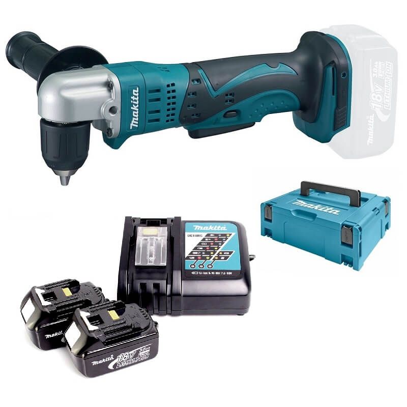 Makita DDA351RFJ 18V Li-ion accu haakse boormachine set (2x3.0Ah) in Mbox