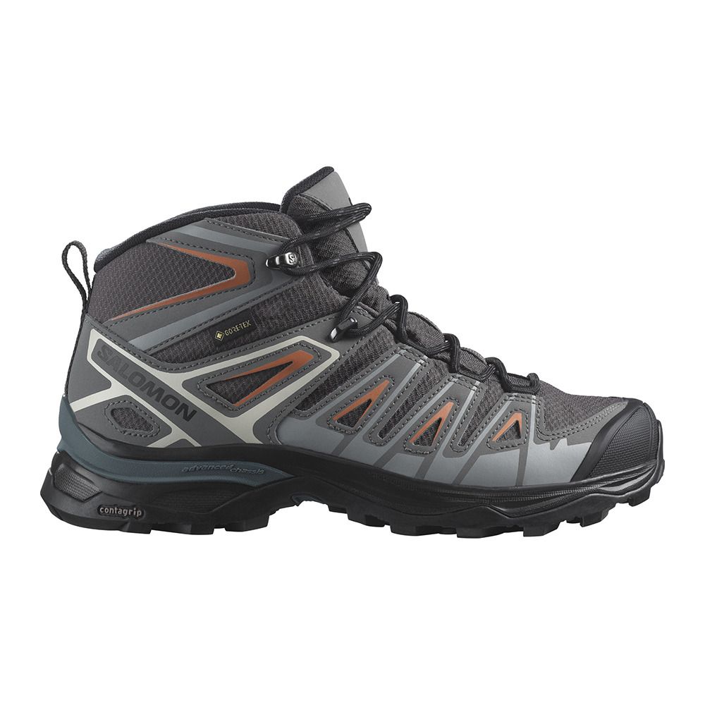 Salomon X ULTRA PIONEER MID GTX - Chaussures randonné Femme magnet/quiet shade/coral gold