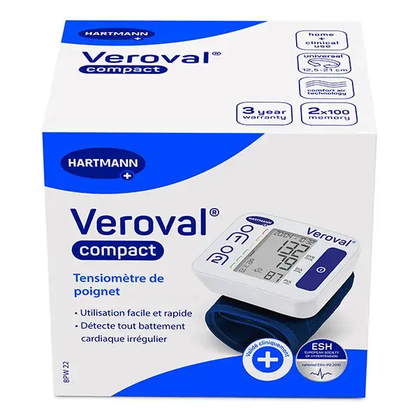 Hartmann Veroval Compact Tensiomètre de Poignet