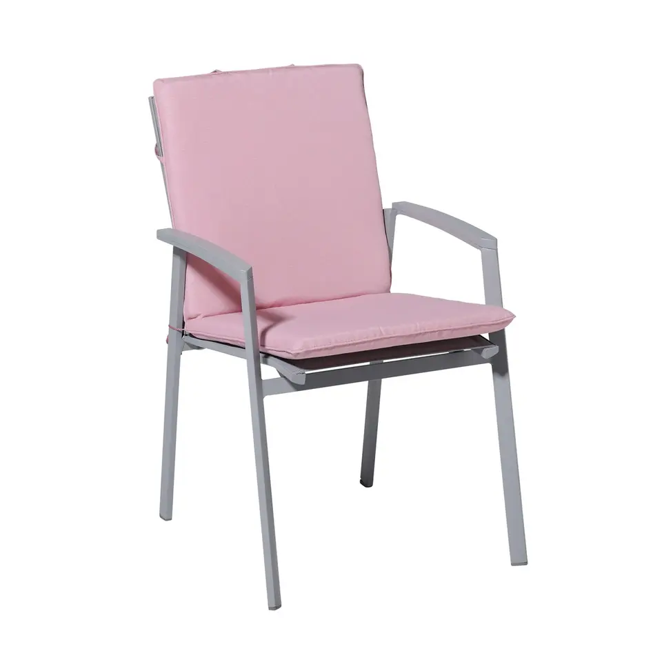Madison - Stapelstoelkussen Panama soft pink - Ca. 97x49 cm - Set van 4