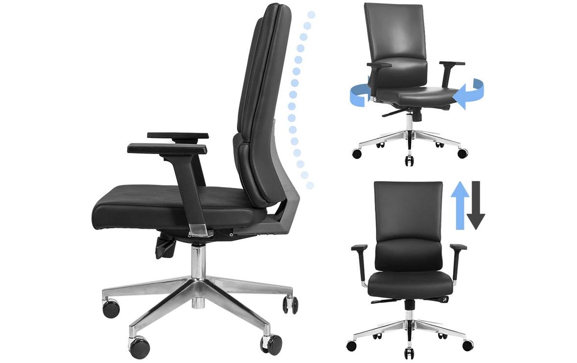 Bürostuhl ProRest Schwarz<br>Drehbarer Stuhl mit Armlehnen