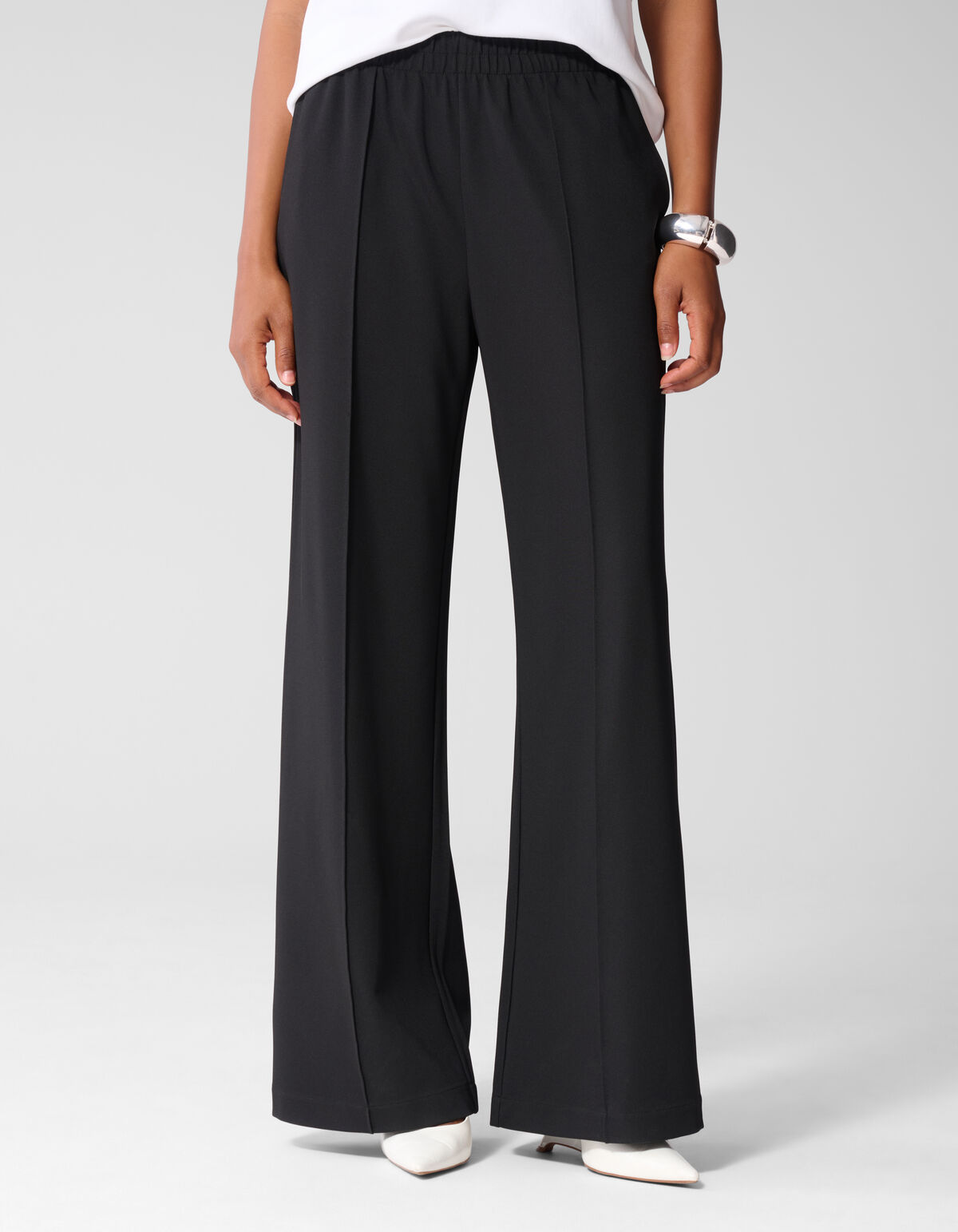Wide Leg Broek Zwart