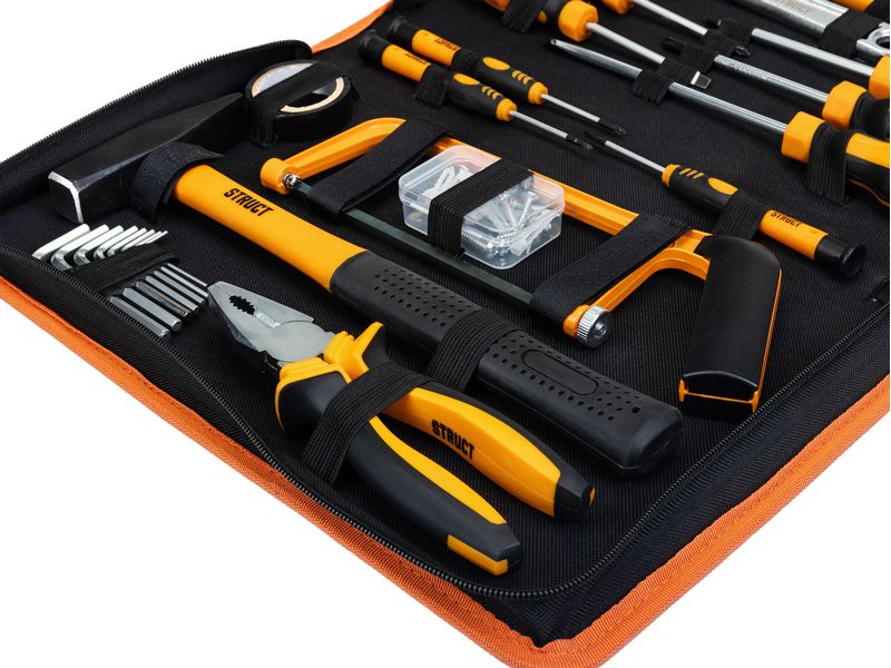 STRUCT Werkzeug-Set 25-teilig Im Etui mit Reissverschluss – ideal für Haushalt, Hobby und unterwegs