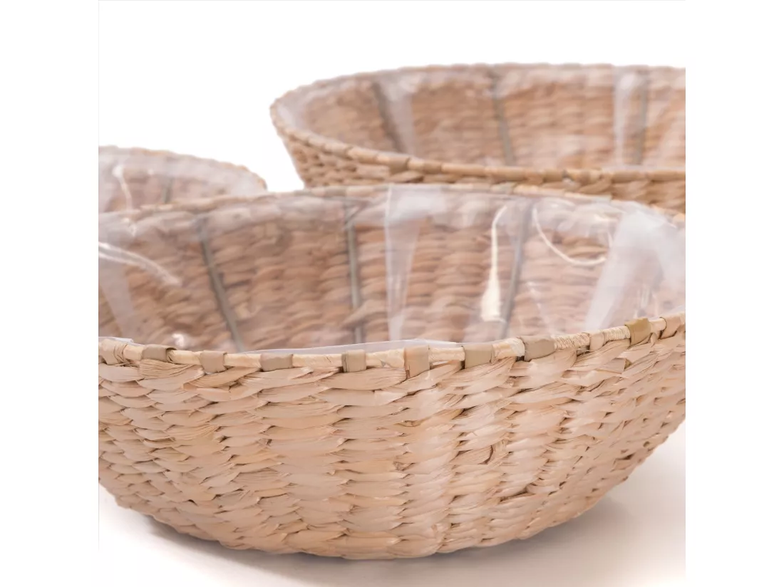 ENSEMBLE DE PANIERS Kayla 3 pièces différentes tailles, étanche couleurs naturelles