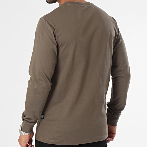 Tee Shirt Manches Longues Old School Chest D23875-C336 Taupe