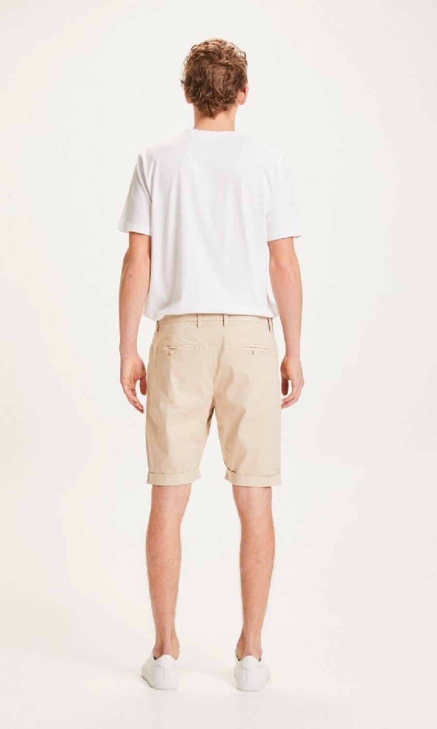 Knowledge Cotton Apparel Chino-Shorts Chuck Regular Poplin Light Feather Gray