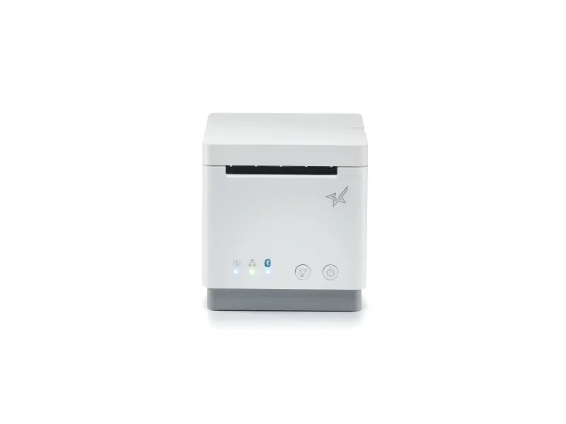 Star mC-Print2 MCP21 LB WT E U - Kvitteringsprinter - direkte termisk - Rulle (5,8 cm) - 203 dpi - op til 100 mm/sek. - USB, LAN, Bluetooth, USB vært, Lightning - skærer - hvid