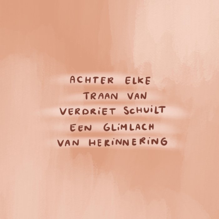 Greetz | Condoleancekaart | glimlach van herinnering