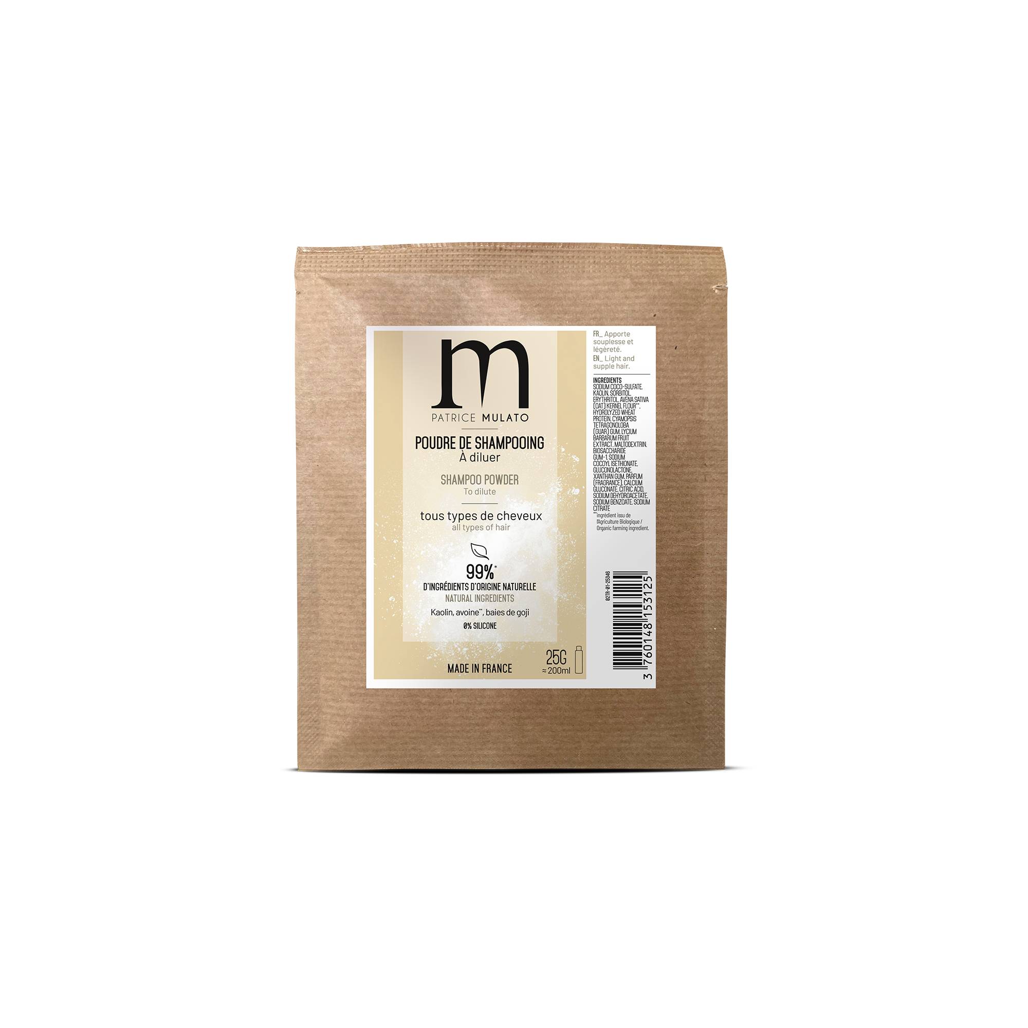 Poudre de shampooing - Tous types de cheveux / 25g