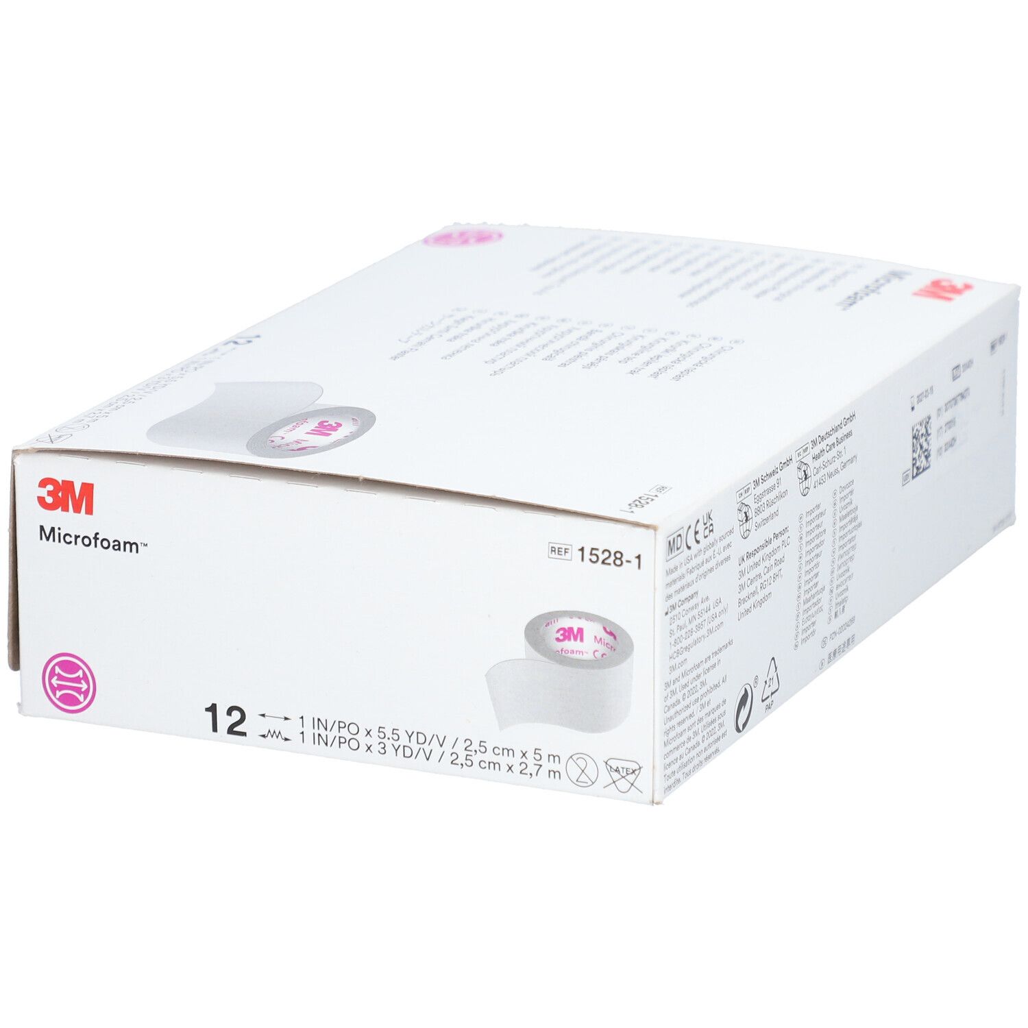 3M Microfoam Medizinisches Spezialpflaster 1,5 m x 2,5 cm