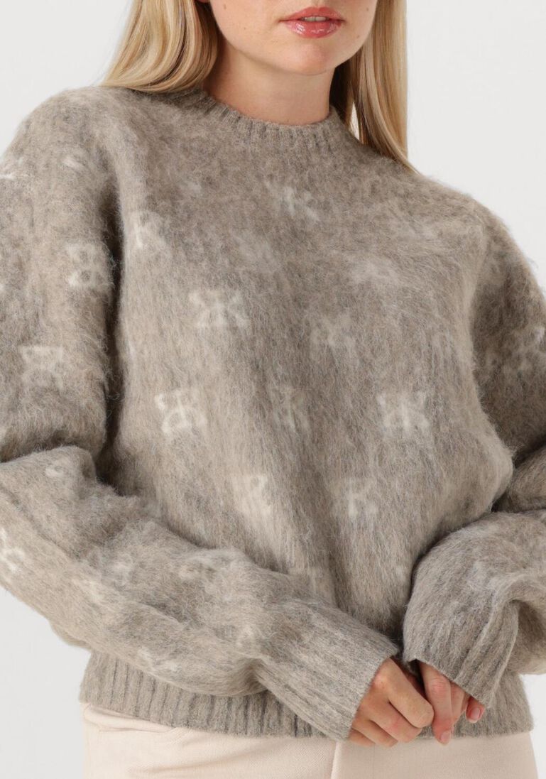 taupe studio ar trui alyssa brushed knit