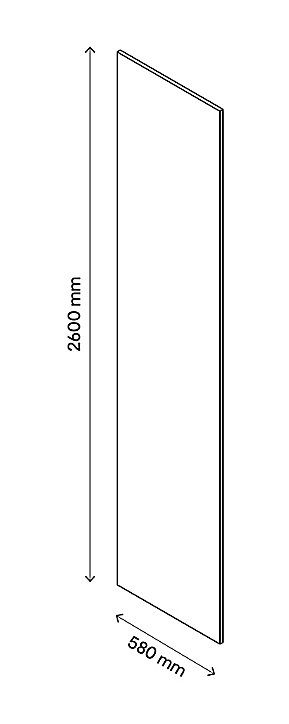 Joue de finition chêne grisé GoodHome Atomia H. 260 x L. 58 cm