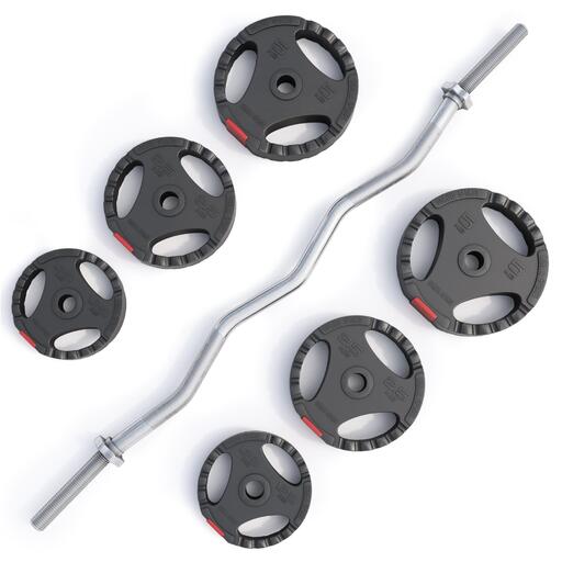 Juego Curl Ez De Plástico De 25 Kg Gorilla Sports