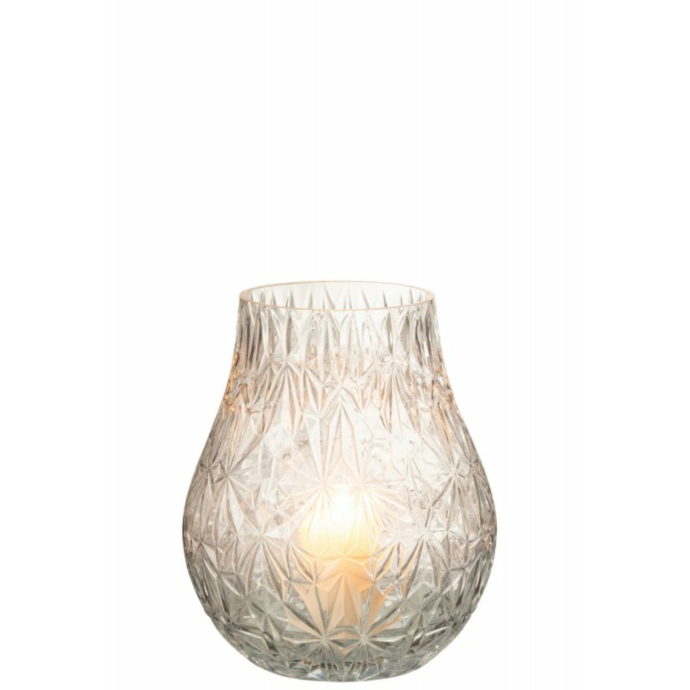 Vase en verre transparent l18*l18*h22cm