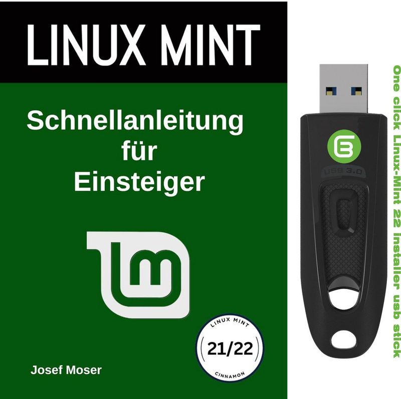 Windows 10/11 Entfernung und Linux-mint 22.2 Automatischer Installationsstick mit Handbuch in Deutsch