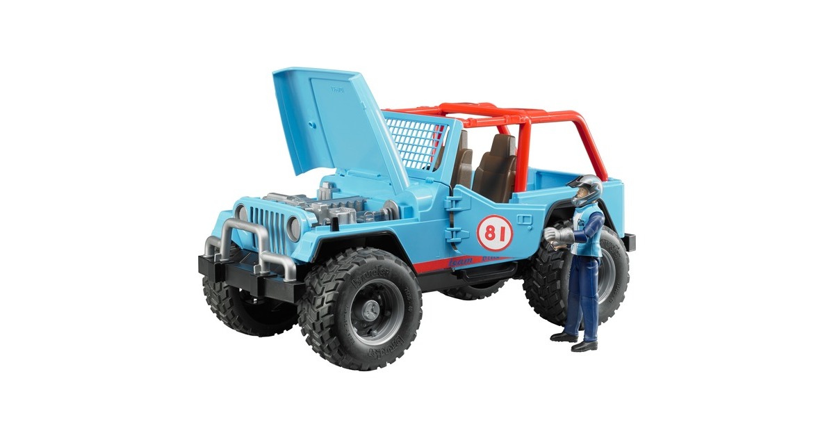 bruderJeep cross country racer met bestuurder Modelvoertuig  (02541)