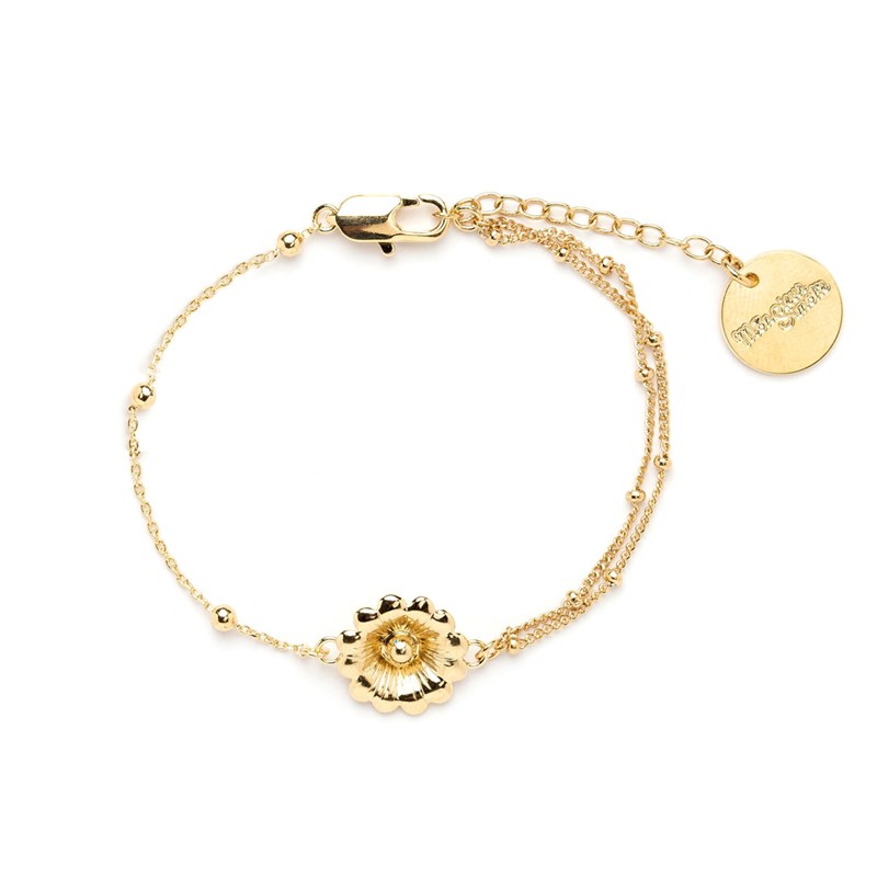 bracelet fleur doré à l'or fin - THÉIA