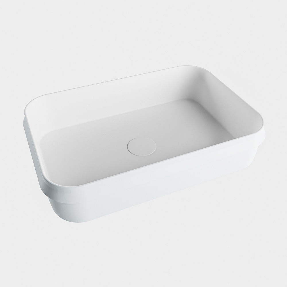 Mondiaz Arvo Solid Surface waskom 55x38cm clay / talc