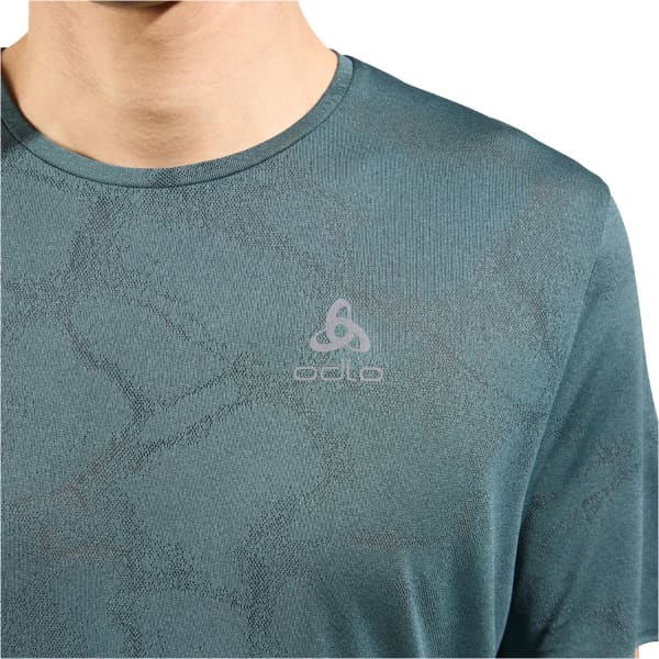T-shirt running ODLO ZEROWEIGHT ENGINEERED CHILL-TEC CREW NECK S/S DARK SLATE MELANGE