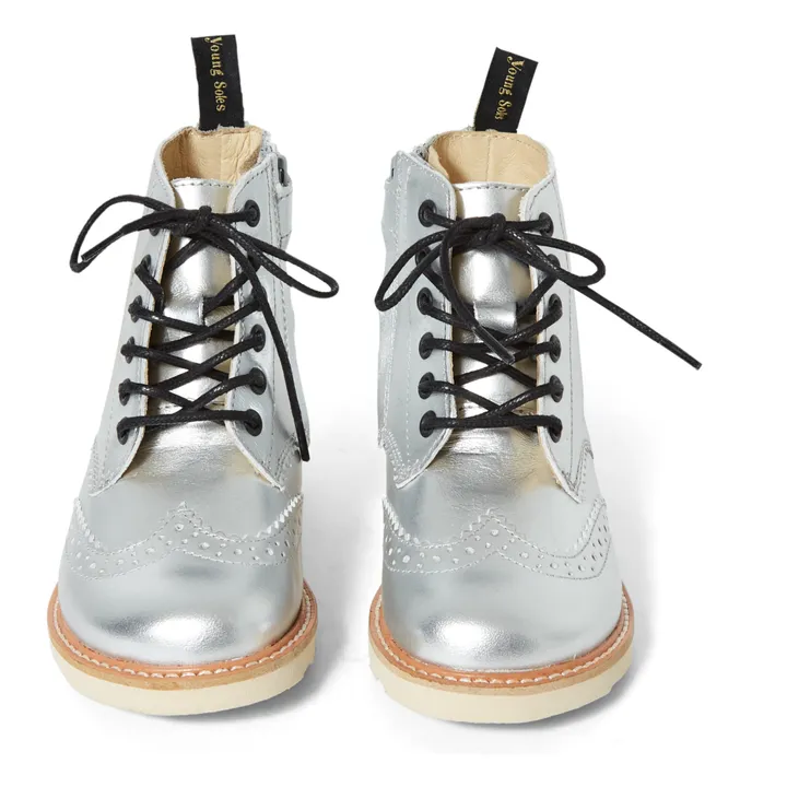 Young Soles Boots Lacets Zip Sidney | Argenté