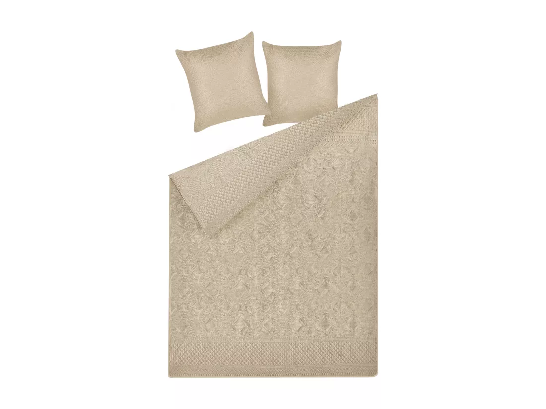 Couvre-lits avec coussins SHUSH 140 x 210 cm Taupe