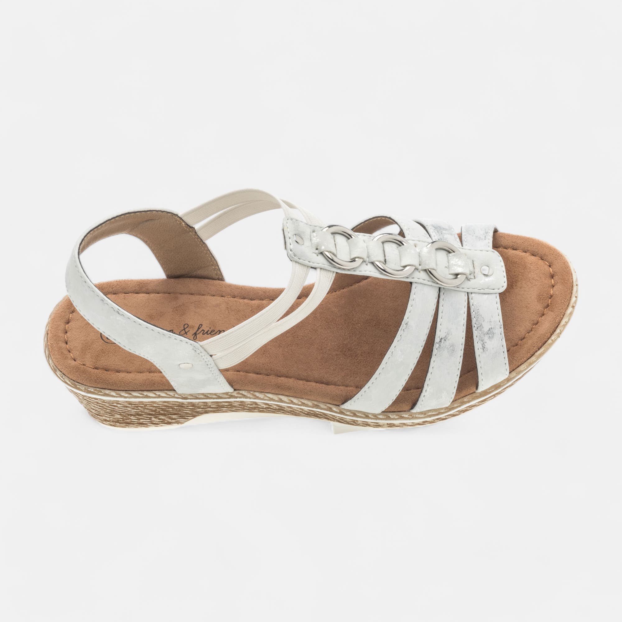 Sandales à talon compensé Femme blanc